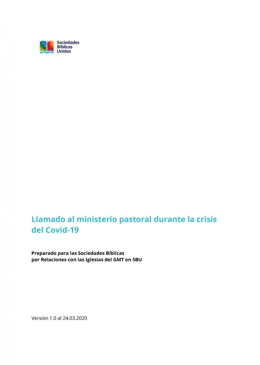 Chamado ao ministério pastoral durante a crise do COVID-19