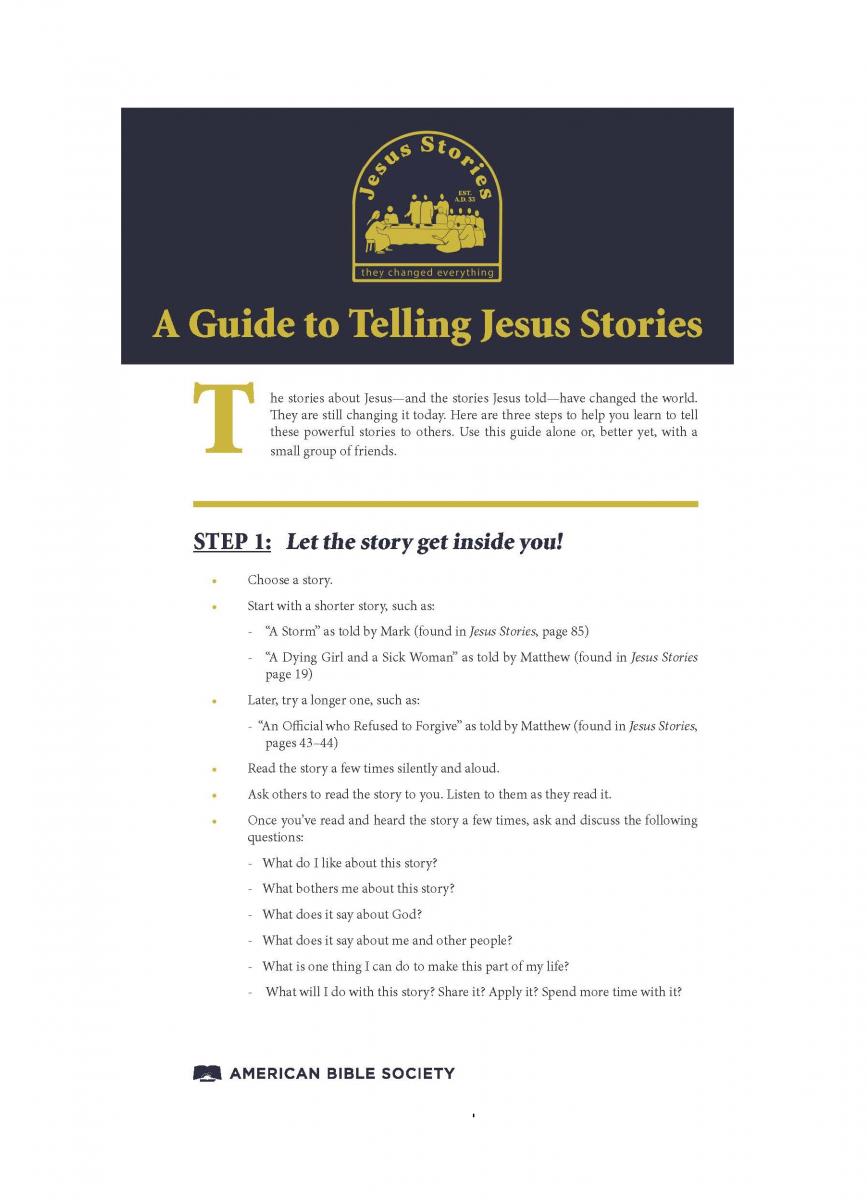 Um guia para contar histórias de Jesus