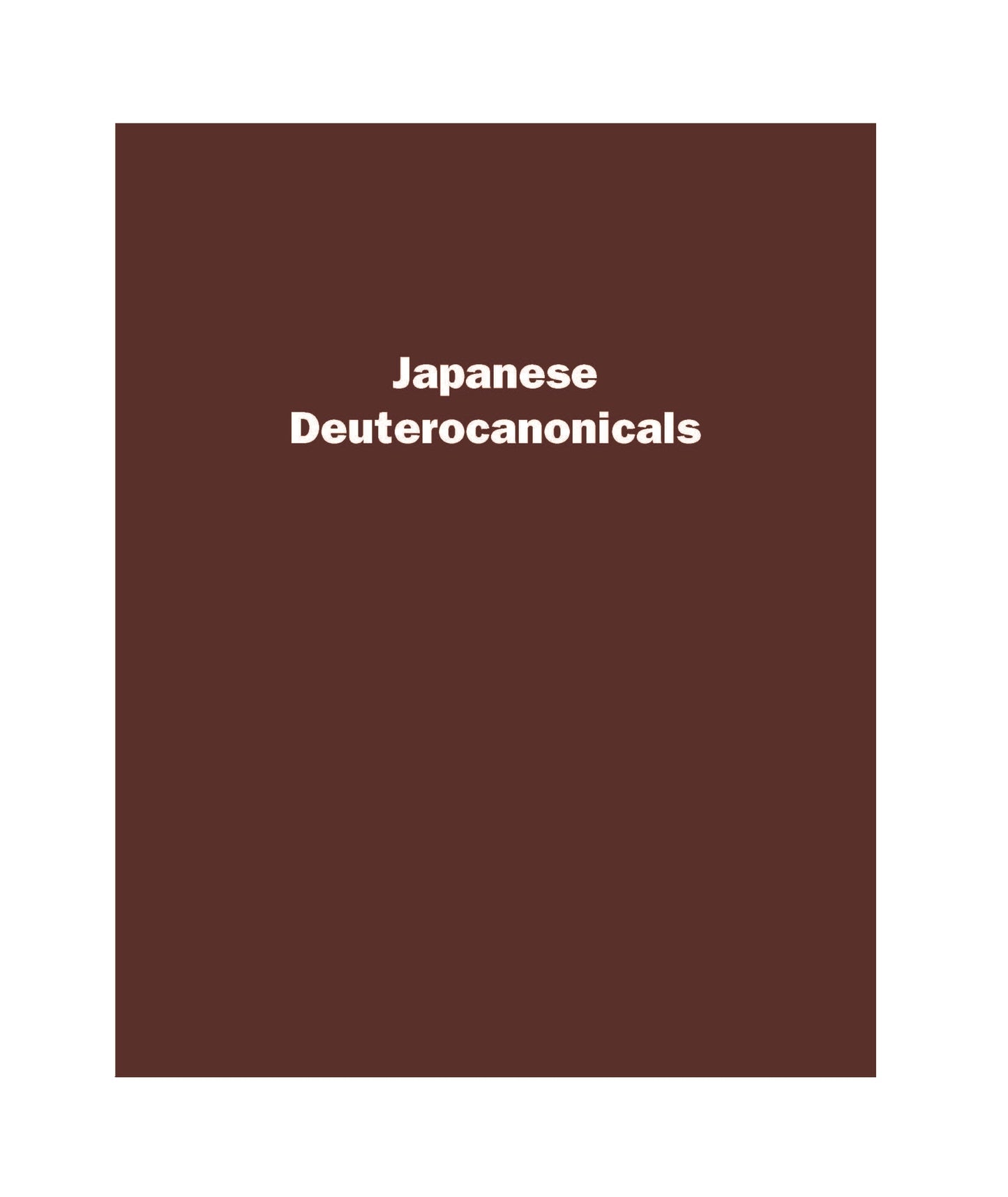 Deuterocanónicos japoneses: impresión bajo demanda