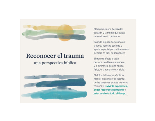 Tarjeta de recursos para reconocer el trauma