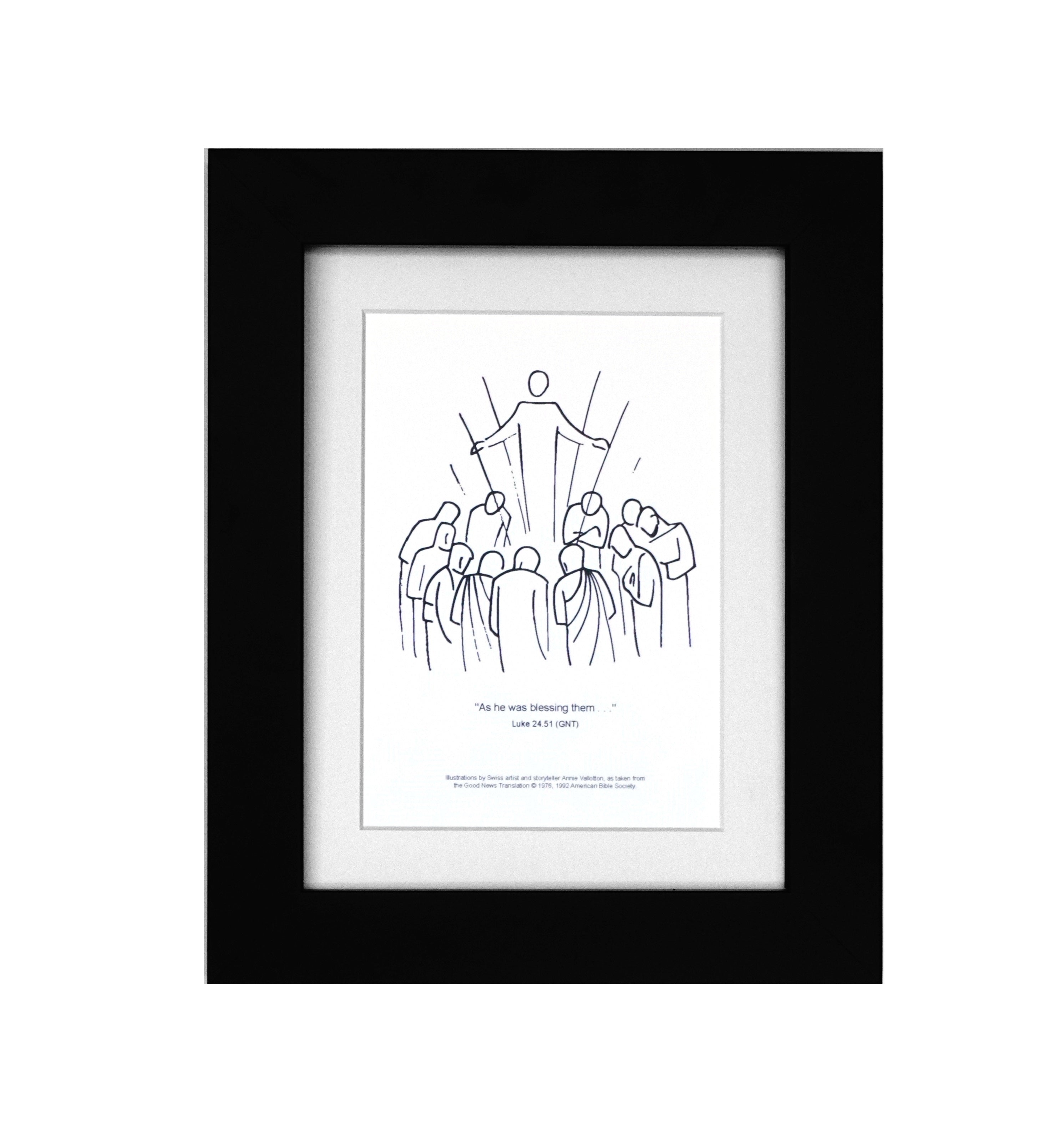 Annie Vallotton The Ascension Framed Art Print - Luke 24.51 – Bibles ...