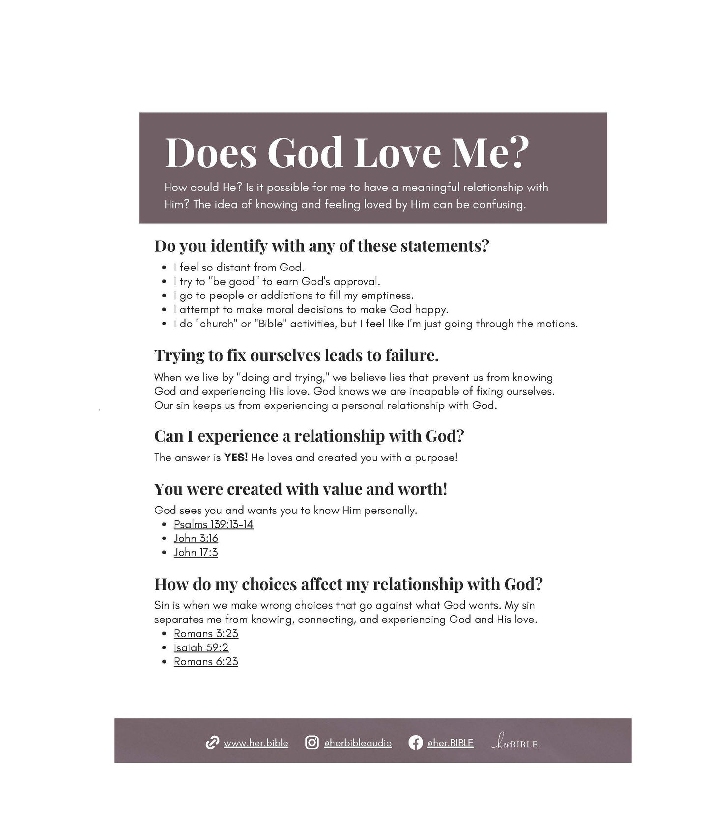 Does God Love Me?: Women's Bible Study - Download
